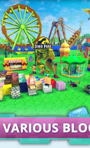 Dino Theme Park Craft: Ride Dinosaur Rollercoaster 2