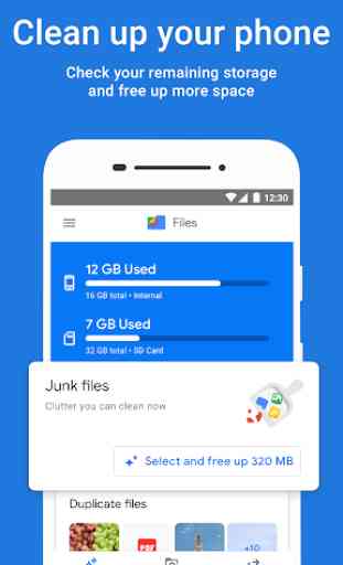Files by Google: Clean up space on your phone 1