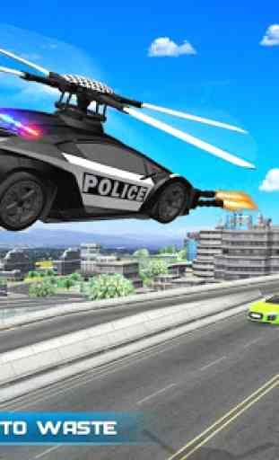 Flying Police Helicopter Car Transform Robot Games 4