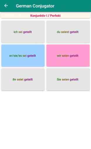 German Verb Conjugation - Conjugator - Translation 3