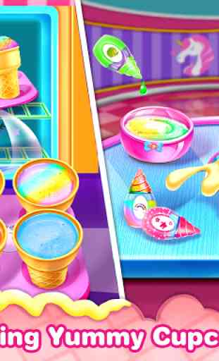 Ice Cream Cone Cupcake-Bakery Food Game 2