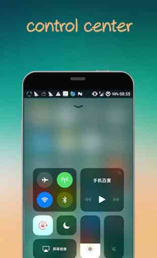 iLauncher os12 theme for phone x control center 2