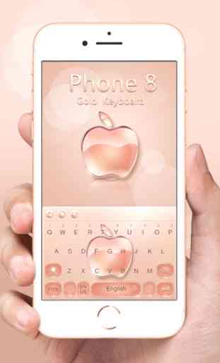 Keyboard for Phone 8 Gold 1
