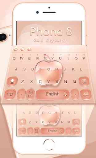 Keyboard for Phone 8 Gold 2