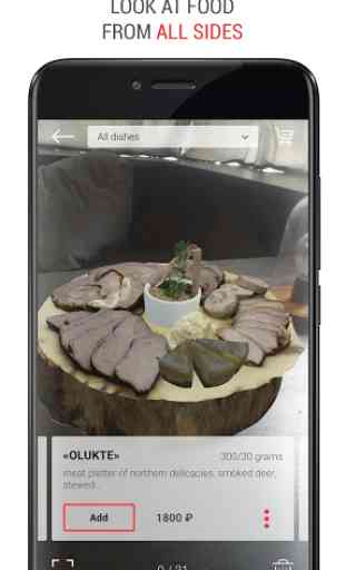 Menu AR Augmented Reality Food 4