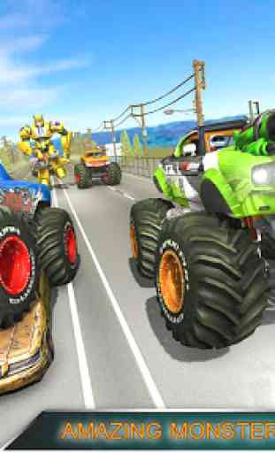 Monster Truck Racing Games: Transform Robot games 2