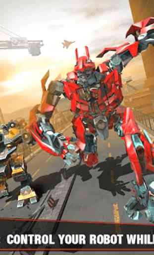 Multi Robot Transform Battle: Air jet robot games 2