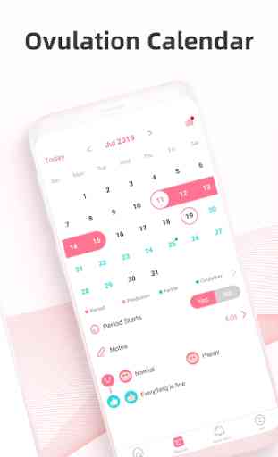 Period tracker & Ovulation calendar by PinkBird 2