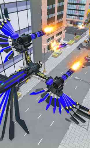 Police Eagle Robot Transformation:Free Robot Games 2