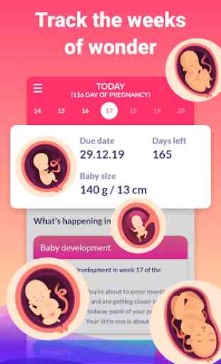 Pregnancy due date tracker with contraction timer 2