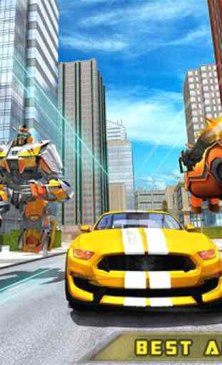 Rhino Robot Car transforming games – City battle 4