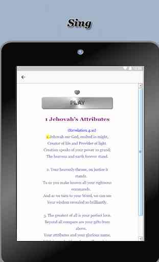 Sing Out Joyfully Jehovah Tablet 3