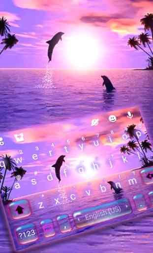 Sunset Sea Dolphin Keyboard Theme 1