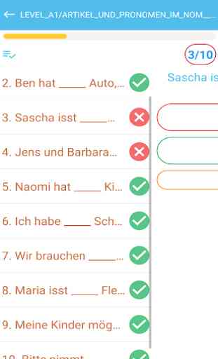 Test zur deutsch grammatik A1-A2-B1-B2-C1 3