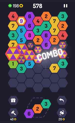 UP 9 - Hexa Puzzle! Merge Numbers to get 9 3