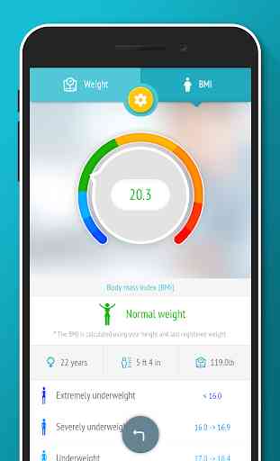 Weight tracker, BMI Calculator 2