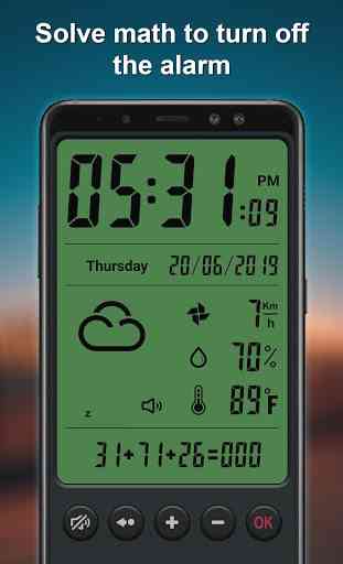 Alarm clock and weather forecast , stopwatch 3