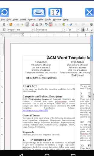 AndroWriter document editor 2