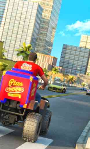 ATV Pizza Bike Rider Delivery Boy 2
