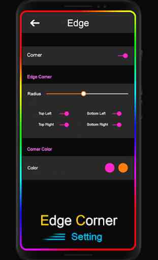 Edge lighting Notification : Rounded Corners App 4