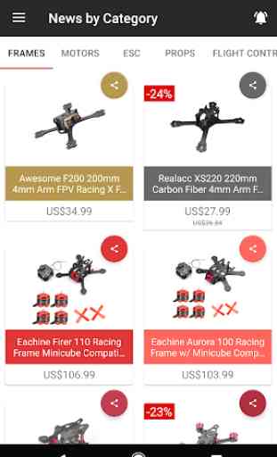 FPV Drone Parts - News & Sales 2