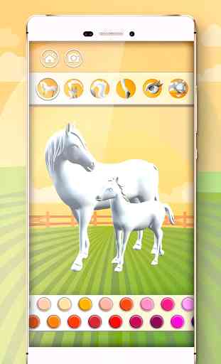 Horse Coloring Book 3D 1