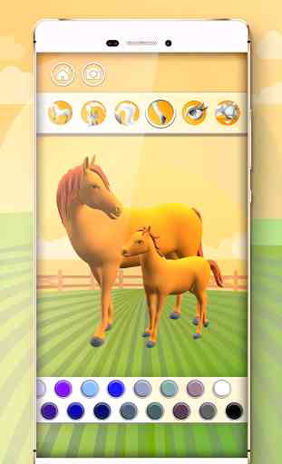 Horse Coloring Book 3D 3
