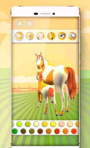Horse Coloring Book 3D 4