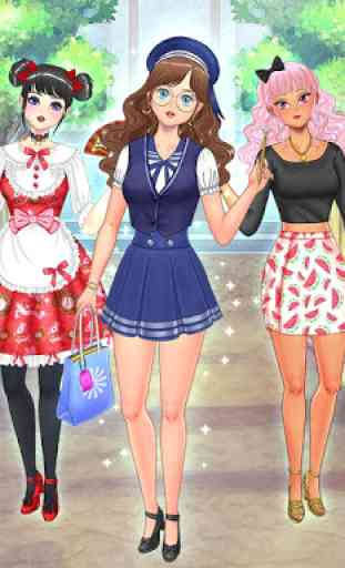 Kawaii High School Fashion - Anime Makeover 1