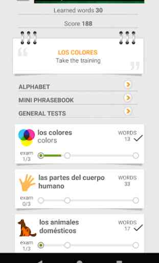 Learn Spanish words with Smart-Teacher 1