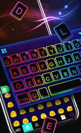 Led Neon Color Keyboard Theme 2