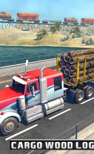 Long Trailer Truck Wood Cargo Logging Simulator 2