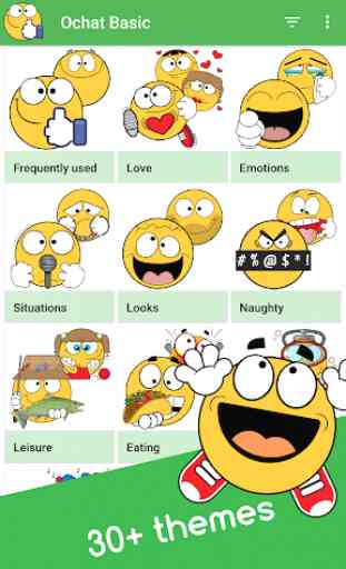 Ochat Basic: 1000 text emoticons & emoji stickers 1