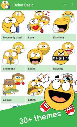 Ochat Basic: 1000 text emoticons & emoji stickers 4