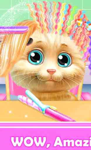 Pet Kitty Hair Salon Hairstyle Makeover 1
