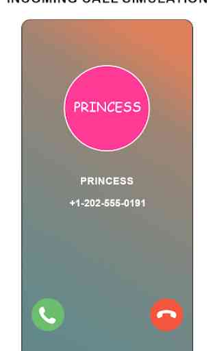 Princess Fake Call Simulator 3