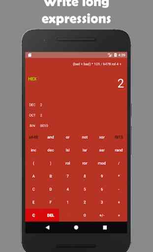 Programmer's calculator - BitCalculator 3