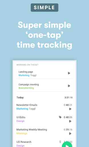 Toggl: Time Tracker and Timesheet for Work Hours 2