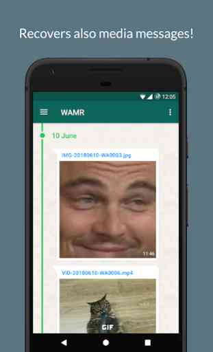 WAMR - Recover deleted messages & status download 3