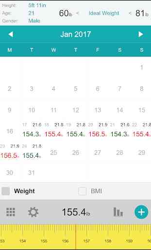 Weight Calendar 3