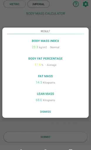 BMI and Body Fat Calculator - Total Mass 2