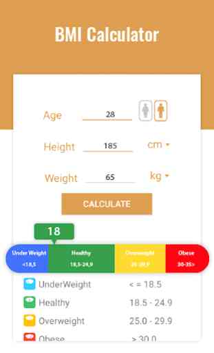 BMI Calculator - BMI, BMR & Body Fat Calculator 1
