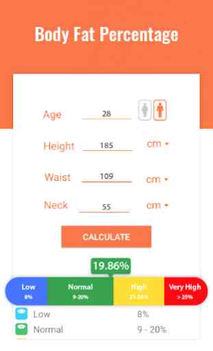 BMI Calculator - BMI, BMR & Body Fat Calculator 2