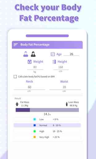BMI Calculator, Ideal Weight - Body Fat Calculator 4