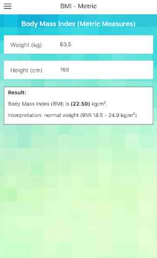 Body Calculators: BMI, BSA, Ideal Body Weight 2