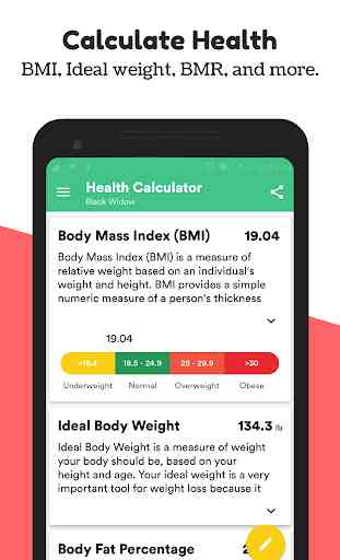 Body Mass Index & Ideal Weight Calculator 1