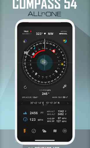 Compass 54 (All-in-One GPS, Weather, Map, Camera) 1