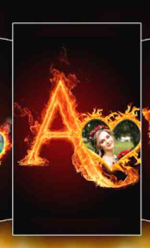 Fire Text Photo Frame Editor - Fire Photo Editor 1