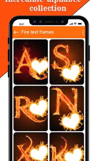 Fire Text Photo Frame Editor - Fire Photo Editor 2