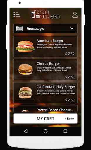 King Burger delivery app 1